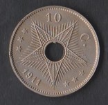 Бельгийское Конго 10 сант. 1911г., фото №3