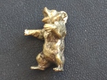 Медведь бронза брелок коллекционная миниатюра, фото №4