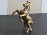 Лошадь на дыбах бронза брелок коллекционная миниатюра, фото №4