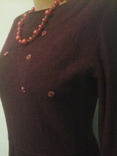 Шерстяное платье бордо, р.М-L, на осень-зиму, фото №4