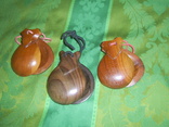 Кастаньеты деревянные 3 комплекта, фото №2