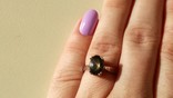 Кольцо серебряное 925 натуральный черный звездный сапфир., фото №6