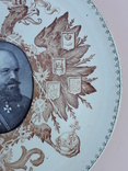 Французская памятная тарелка русский император, царь Александр III, фото №4