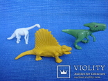Фигурки динозавры, желтый резиновый INPRO 1972 год, фото №2