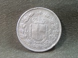 1 лира 1887 год Италия , Король Умберто 1-й, серебро, фото №5