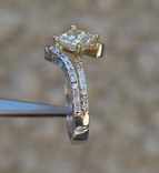 Золотое кольцо с натуральными Бриллиантами 1.65 ct J/VS2, фото №5