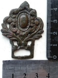 Старинная бронзовая поясная пряжка XVlll-й век ( в патине )., фото №6