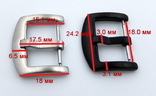 Металлическая пряжка для браслета наручных часов размер 18, 20 мм Металлик, фото №6