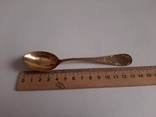 Серебряные Чайные ложечки  ( серебро 800 , позолота , вес 224 гр. ), фото №9