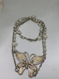 Винтажное Ожерелье с подвеской в виде бабочки с англии, фото №2