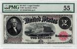 USA США 2 доллара 1917 UNC large size banknote PMG 55, фото №2