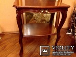 Итальянский столик стиль барокко. гнутые ножки. h -60 см., фото №2