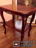 Итальянский столик стиль барокко. гнутые ножки. h -60 см., фото №3