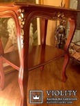 Итальянский столик стиль барокко. гнутые ножки. h -60 см., фото №5