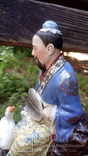 Статуэтка «Китаец с гусем»"Каллиграф Ван Сичжи".Старый Китай., фото №3