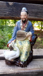 Статуэтка «Китаец с гусем»"Каллиграф Ван Сичжи".Старый Китай., фото №6