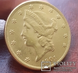 Золото 20 долларов 1901 г. США, фото №5