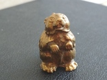 Барсук бронза брелок коллекционная миниатюра, фото №5