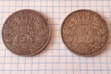 5 франков 1873 г. Леопольд II, 2 монеты, фото №5
