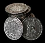 Набор монет Швейцарии 1 франк (20 шт), фото №3