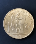 20 франков 1877 года, золото 900 пр., фото №2