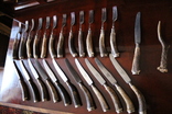 Винтажный комплект ножей и вилок Solingen На 12-ть персон.Ручка рог косули., фото №6