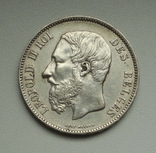 5 франков 1871 г. Бельгия, серебро, фото №7