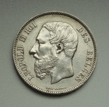 5 франков 1871 г. Бельгия, серебро, фото №9