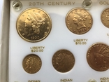 Набор монет США 20$;10$;5$;2,5$ золото 125,25 грамм 900’, фото №3