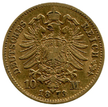 10 Марок 1873г. Бавария, фото №3