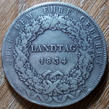 Бавария 1 талер 1834 г., фото №2