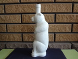 Бутылка медведь, белая, костяное стекло, фото №3
