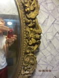 Настенное зеркало барокко дерево грунт 90 cm x 50 cm  винтаж, фото №8