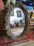 Настенное зеркало барокко дерево грунт 90 cm x 50 cm  винтаж, фото №10