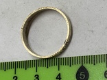 Винтажное позолоченое эмалевое кольцо с Англии (клеймо 1,2 UK), фото №6