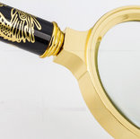 Лупа диаметр 90 мм ручка золотой дракон, фото №4