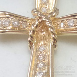 Золотой крестик с бриллиантами, фото №4