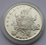  Жетон Европейская валюта.  1 евроцент 2005 Финляндия, фото №5