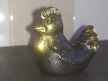 Курица коллекционная миниатюра бронза, фото №4