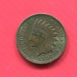 США 1 цент 1907 Индеец, фото №2