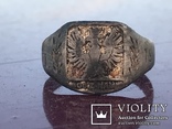 Срібний перстень , патріотика , з орлом і надписом «Бог з нами», фото №5