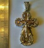 Крест 3 серебро, фото №2
