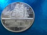 Корабль парусник 1985 год Мальта серебро, фото №2