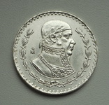 Мексика, 1 песо 1963, серебро, фото №4