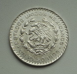 Мексика, 1 песо 1963, серебро, фото №7