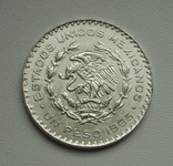 Мексика, 1 песо 1963, серебро, фото №9