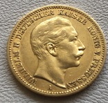 20 марок 1889 год Германия Пруссия золото 7,96 грамм 900’, фото №2