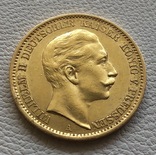 20 марок 1910 год Германия Пруссия золото 7,96 грамм 900’, фото №2