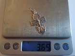 Крест нательный серебро 925. Вес 3.69 г., фото №8