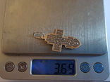 Крест нательный серебро 925. Вес 3.69 г., фото №9